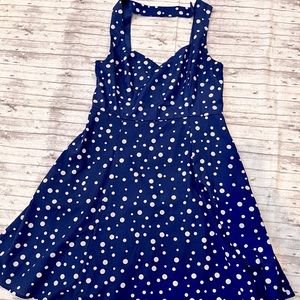 Polka dots blue dress